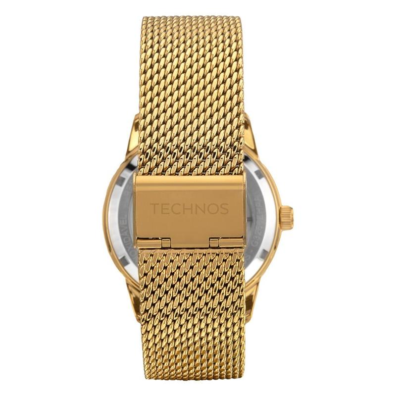 Relógio Technos Automatico Masculino Open Heart Dourado